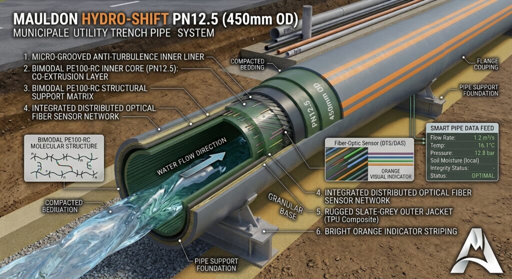 Mauldon Hydro-Shift PN12.5 (450mm OD) High-Capacity Pipeline System