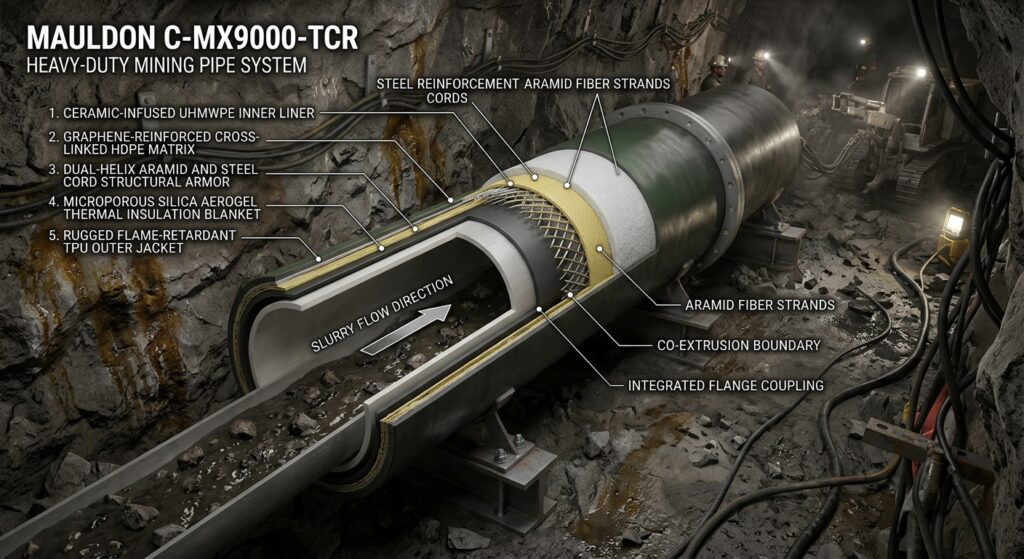 Mauldon C-MX9000-TCR Heavy-Duty Mining Pipe System