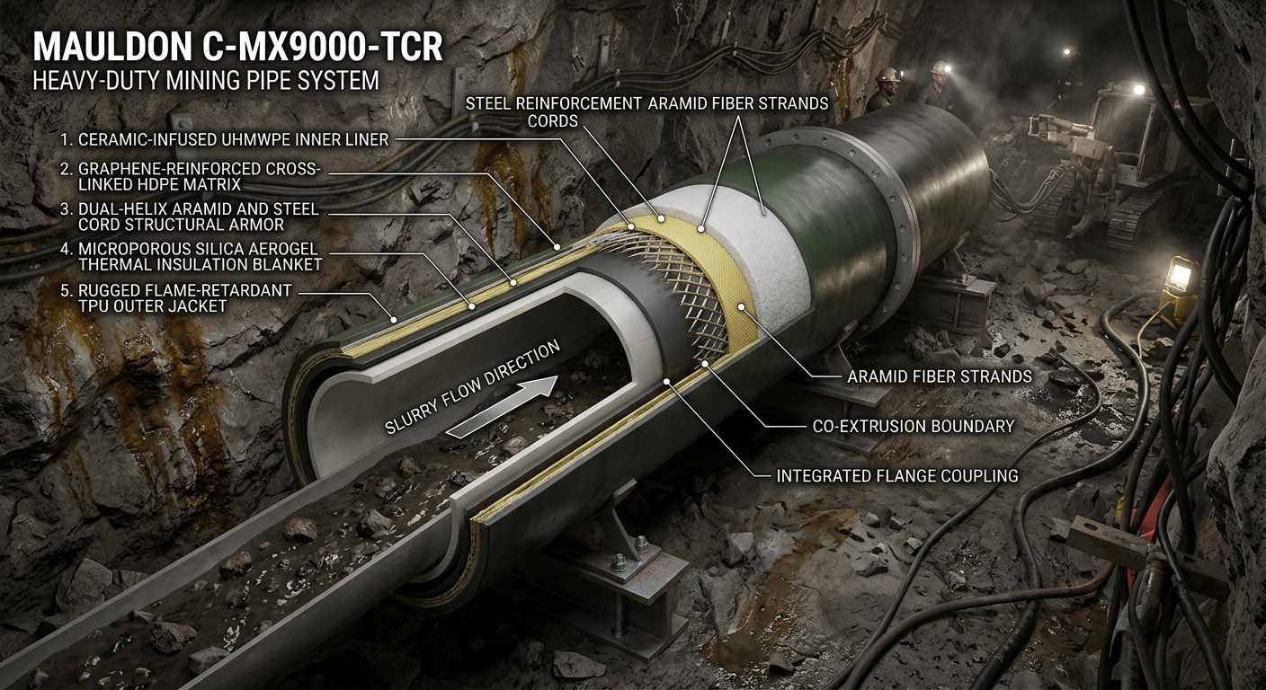 Mauldon C-MX9000-TCR Heavy-Duty Mining Pipe System